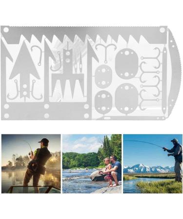 Leftwei 4Pcs Survival Multitool Card Set for Fishing Enthusiasts - Fish Hook Gear Card for Sea/Fresh Water Fishing Tackle - Buy Online on GoSupps.com