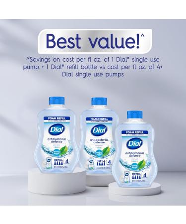 Dial Antibacterial Defense Foaming Hand Soap + Aloe Spring Water Scent 30 Fl Oz Hand Soap Refill (4 Pack) Dermatologist-Tested Gentle on Skin Spring Water 30 Fl Oz (Pack of 4) - Buy Online on GoSupps.com
