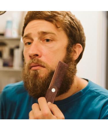 Bart Comb - Antistatic Beard Comb for Men | Portable Collapsible Wooden Pocket Comb - Buy Online on GoSupps.com