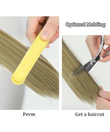 Ponytail Extension 22" Long Straight Wig Claw Clip Ponytail Extension Heat-Resisting Synthetic Fake Hair Pieces Diy Haircut for Women Girls Short and Less Hair (Blonde-27/613) - Buy Online on GoSupps.com