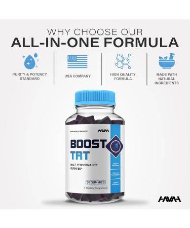 (5 Pack) Boost TRT Maximum Strength Performance Gummies BoostTRT Gummy Supplement Boost TRT Maximum Strength Advanced Shilajit Multivitamin Supplement BoostTRT Health Gummies (5 Month Supply) - Buy Online on GoSupps.com