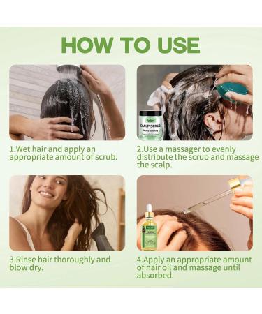 Traitement Gommage Cuir Chevelu au Romarin et Menthe Rafra chissante & Huile de Romarin pour Cheveux & Brosse Massante - Cuir Chevelu Gras et Pelliculaire Soin Capillaire Doux pour des Cheveux Forts - Buy Online on GoSupps.com