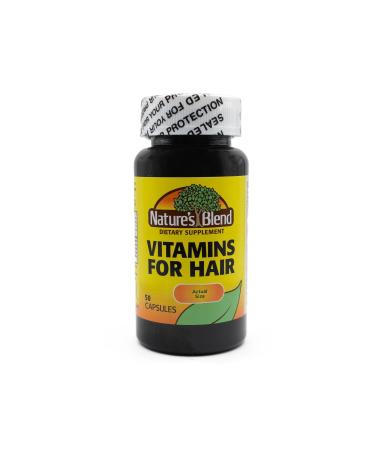 Nature's Blend Vitamins For Hair Capsules 50 Ct