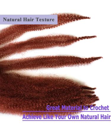 Leeven 30 Inch Springy Afro Twist Hair for Braiding Pre-fluffed Popping Spring Twist Crochet Hair for Marley Locs Twist Braiding Hair Copper Afro Kinky Marley Hair Extensions /350# 30 Inch (Pack of 8) 350# - Buy Online on GoSupps.com