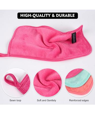 KinHwa Microfiber Makeup Remover Cloths 12 Pack - Reusable Face Towel for Skin Care - Soft Facial Wash Cloth 15x30 cm - Buy Online on GoSupps.com