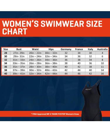 ZONE3 Women's Mf-x Performance Gold FINA Approved Swimming Knee Skin - 48 Black/Gold | High-Quality International Shipping - Buy Online on GoSupps.com