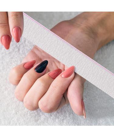 24 Count Nail Files and Buffers Set - 100/180 Grit for Fingernails, 80/120 Grit for Natural and Acrylic Nails - Bulk Pack of Rectangular Nail Files - Buy Online on GoSupps.com