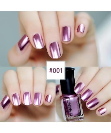 Chrome Nail Polish 4 Colors Metallic Nail Polish Pink Silver Gold Nail Polish Metal Mirror Effect Metallic Nail Polish Nail Varnish Long Lasting Nail Polish No UV Needed - Buy Online on GoSupps.com