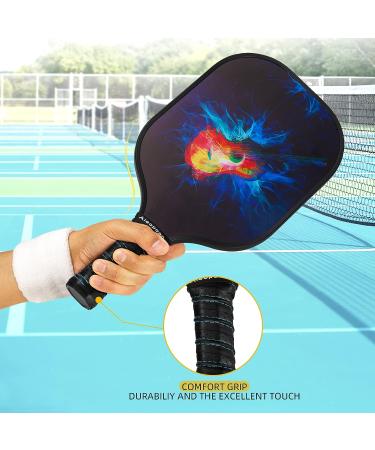 Aieoposo Pickleball Paddles Gift Set with Fiberglass Rackets, Wristbands, Cover - Ideal for Beginners & Intermediate Players - Indoor & Outdoor Pickleball - Buy Online on GoSupps.com