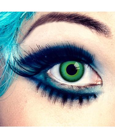 Aricona Magical Green Contact Lenses - Vibrant Colored Lenses for Carnival & Cosplay - Non-Prescription (2 Pieces) - Buy Online on GoSupps.com