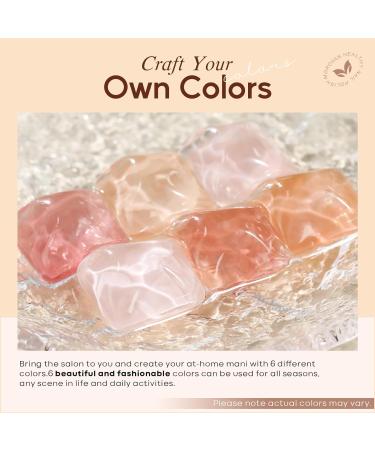 Morovan Jelly Gel Nail Polish Set - 6 Colors UV LED Soak Off - Red Pink Nude & Brown - DIY Manicure Kit for Home & Salon - Buy Online on GoSupps.com