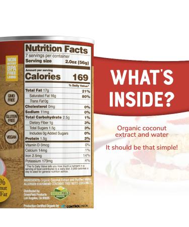 Nature's Greatest Foods Organic Heavy Coconut Cream - 13.5 Oz - Unsweetened, No Guar Gum, No Preservatives, Gluten Free, Vegan & Kosher - Buy Online on GoSupps.com