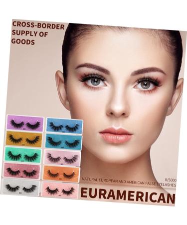 Ipetboom 10 Pairs False Eyelashes Eyelash 3d Lashes Dramatic Fake Lashes Natural False Eyelashes Fashion Faux Eyelashes Dense Faux Eyelashes Cosmetic Imitation Fake Eyelashes - Buy Online on GoSupps.com