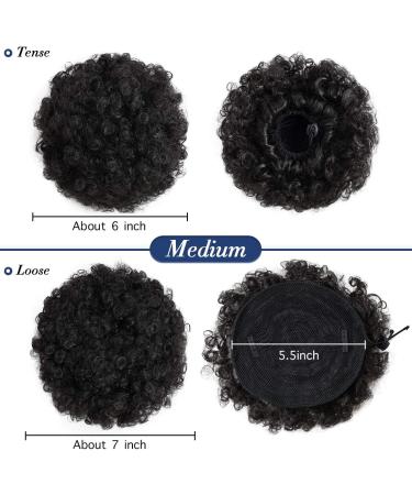YAMEL Darkest Brown Afro Puff Drawstring Ponytail Extension - Medium Bun Updo Hair Piece for Black Women (Pack of 1) - Buy Online on GoSupps.com