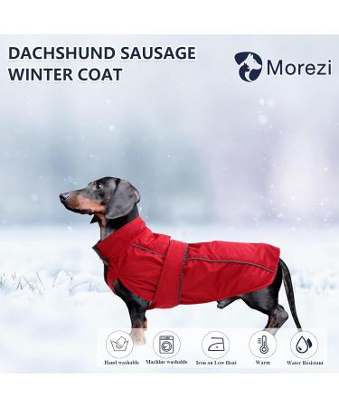 Minezi Roof Dog Raincoat - Waterproof Fleece Lined Reflective Adjustable Belt for Small & Medium Dogs - XS Red - Buy Online on GoSupps.com