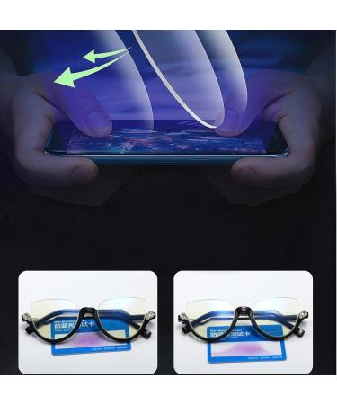 KDOQ Semi Rimless Blue Light Blocking Glasses for Women - Rhinestone Anti Eyestrain UV Protection Computer Glasses - Stylish & Comfortable Black Frames - Buy Online on GoSupps.com