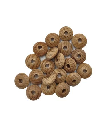 100pcs Beech Wooden Abacus Beads 16mm Unfinished Round Spacer for DIY Handmade Jewelry Making - Buy Online on GoSupps.com