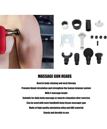 Deep Tissue Muscle Massage Guns - Aluminum Alloy with 4 Replaceable Heads for Fascia Relief - Buy Online on GoSupps.com
