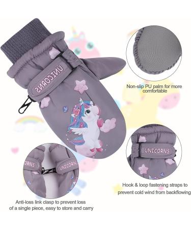 Jnuyisw Children's Ski Gloves | Waterproof & Warm Winter Gloves for Ages 2-10 | Windproof Snow Gloves for Girls | Perfect for Skiing & Snowboarding - Buy Online on GoSupps.com