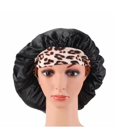 3 Pack Satin Hair Bonnets for Women - Adjustable Shower Caps for Sleep and Bathing - Buy Online on GoSupps.com