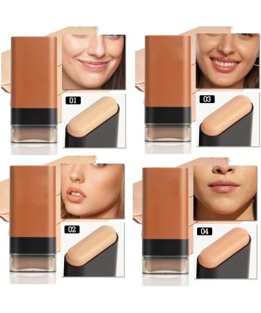 Multi-Use Foundation Stick Makeup with Built-In Foundation Brush Hydrating Lightweight Foundation Stick with Brushz Longwear Contour Stick Foundation Face Stick Natural Finish (01 0.71 Ounce (Pack of 1)) 01 0.71 Ounce (Pack of 1) - Buy Online on GoSupps.com