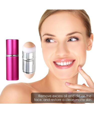 Oil Absorbing Volcanic Roller - Double Head Design Portable and Reusable Oil-Resistant Facial Tool - Oil for Traveling at Home or Going Conduct Z/c Hot Pink - Buy Online on GoSupps.com