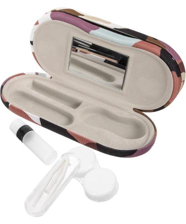 Buy Homsfou Dual-Purpose Glasses Case & Contact Lens Container - Travel-Friendly Storage Box with Flocked Cloth Design - Buy Online on GoSupps.com