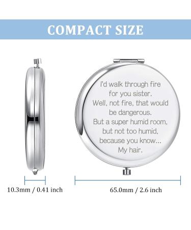 4-Piece Funny Compact Mirror Set for Sisters - Engraved Makeup Mini Mirror Gift for Birthday, Christmas, Graduation - Perfect for Soul Sisters - Buy Online on GoSupps.com