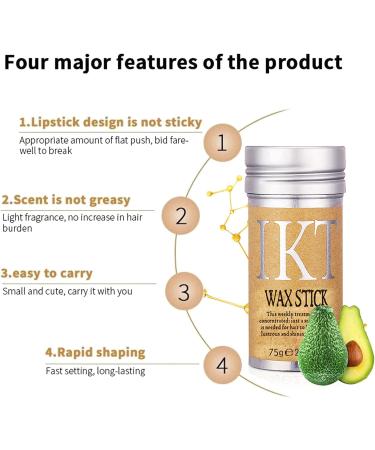 2Pcs Hair Wax Stick & Comb Set for Smooth Styling | Anti-Frizz Non-greasy Hair Pomade Stick for Flyaways | 4Pcs Slick Brush Included - Buy Online on GoSupps.com