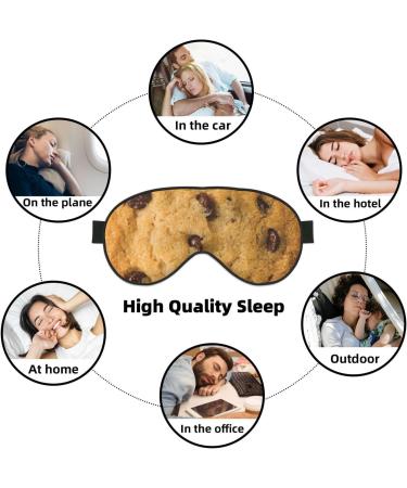 BREAUX Chocolate Cookie Print Sleeping Eye Mask | Double Sided Blackout Travel Mask for Better Sleep - Buy Online on GoSupps.com