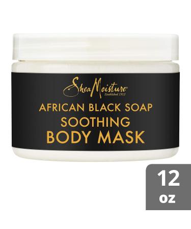 SheaMoisture Soothing Body Mask for Sensitive Skin - African Black Soap & Shea Butter 12oz | Best for Hydration & Repair - Buy Online on GoSupps.com