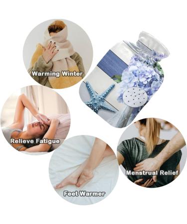 Buy Naanle 2L Hot Water Bottle - Hortanges Flower Transparent Design for Bed Hand & Feet Warmer | Pain Relief Hot & Cold Solution - Buy Online on GoSupps.com