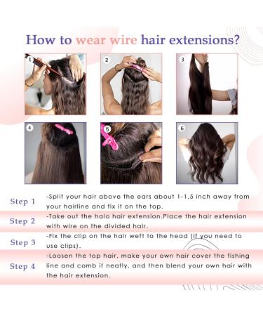 Vivien Wire Extensions - Real Remy Hair Balayage Light Brown & Platinum Blonde - 40cm 80g #8/60 - Buy Online on GoSupps.com