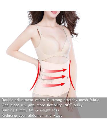 OKPOW Postpartum Belly Wrap - High Elastic Body Shaper Belt for Women, Maternity After Birth - Nude, Large - Buy Online on GoSupps.com