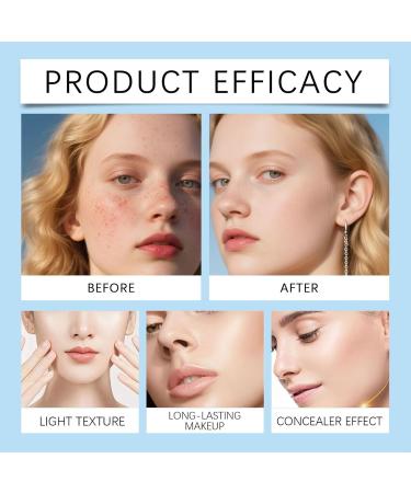  Siuwddee Cushion Makeup - Concealer Cushion with Matte Finish and High Coverage - Long-Lasting Concealer Cream for Girlfriend Wife Daughter Sister and Friend - Buy Online on GoSupps.com