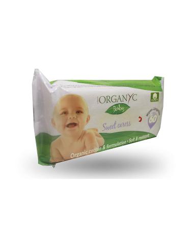 Organyc Organic Cotton Baby Wipes for Sensitive Skin - 60 Count | Eco-Friendly & Soft - Buy Online on GoSupps.com