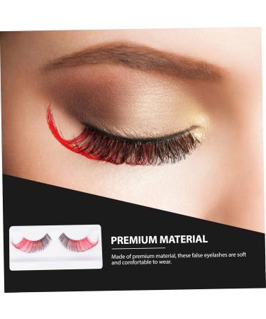 3Pairs halloween false eyelashes Eye Lashes Extension for Halloween Artificial Eyelashes fake lash false eyelashes magnetic Makeup Eyelash Miss multicolor decorate imported fiber - Buy Online on GoSupps.com