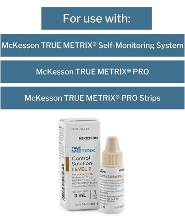 Mckesson True Metrix Blood Glucose Control Solution Level 2 - 3mL Vial | 1 Count - Buy Online on GoSupps.com