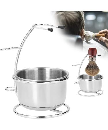 Buy Professional Metal Shaving Stand Bowl Set | Stainless Steel Shaving Brush Holder - International Shipping Available - Buy Online on GoSupps.com
