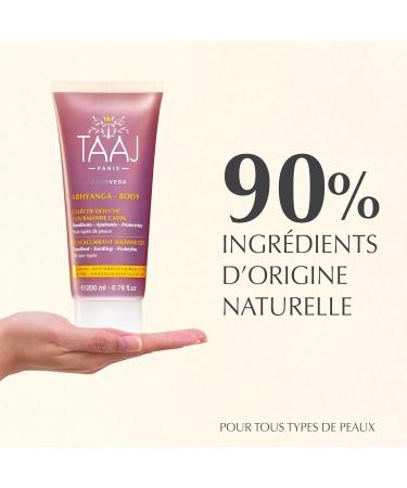  TAAJ TAAJ | Abhyanga Blackcurrant Shower Gel | Antioxidant Action | Green Tea and Blackcurrant | Melting Gel Texture | Made in France | Vegan | Cruelty-Free | Pack of 2 x 200 ml - Buy Online on GoSupps.com