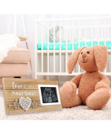 VILIGHT New Mom Gift: Love At First Heartbeat Sonogram Picture Frame - Pregnancy Announcement & Nursery Decor - Fits Standard 4 x 3 Ultrasound Photo - Buy Online on GoSupps.com