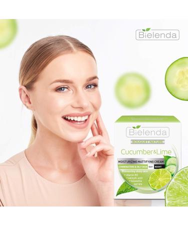 Bielenda Cucumber & Lime Mattifying Moisturizer Cream for Mixed & Oily Skin 1.7 oz | International Shipping Available - Buy Online on GoSupps.com