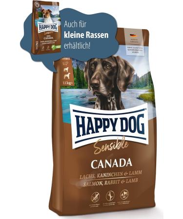 Happy Dog Sensible Canada Salmon Rabbit & Lamb - 11kg Dry Dog Food for Adults | International Shipping Available - Buy Online on GoSupps.com