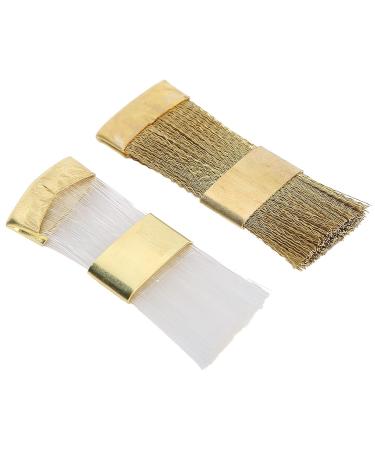 2 Pcs Nail Art Bits Cleaning Brush - Copper Wire Drill Cleaner & Nail Dust Brush for Manicure & Pedicure Accessories - Buy Online on GoSupps.com