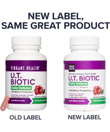 Vibrant Health U.T. Biotic Probiotic Support - 30 Capsules for Bladder & Urinary Health - Buy Online on GoSupps.com
