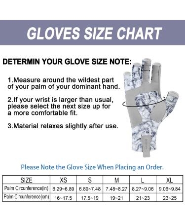 Riverruns UPF 50+ Fingerless Fishing Gloves - UV Protection for Men and Women - Ideal for Fishing, Boating, Kayaking, Hiking, Running, Cycling, and Driving - Medium Fishwater Camoblue - Buy Online on GoSupps.com