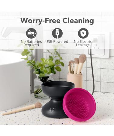 Buy Alyfini Portable USB Cosmetic Brush Cleaner & Brush Set - Perfect for All Makeup Brushes | BlackPink - Buy Online on GoSupps.com