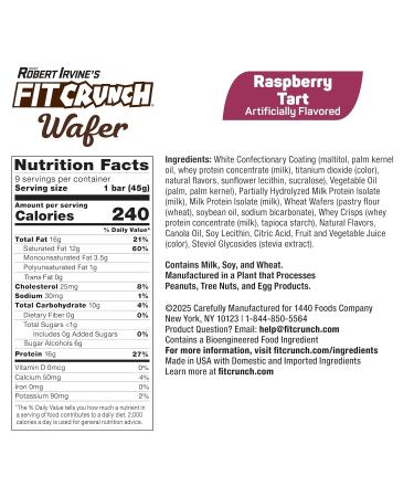 FITCRUNCH Wafer Protein Bars 16g of Protein & 1-3g of Sugar (9 Bars Variety Pack) - Buy Online on GoSupps.com
