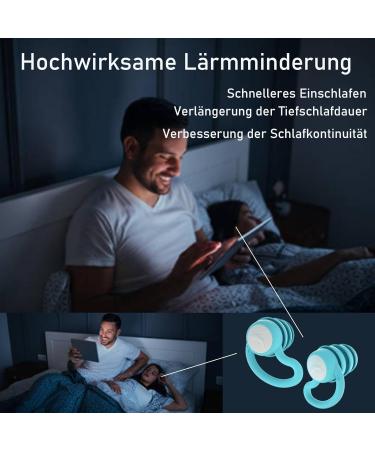 High-Quality Silicone Ear Plugs for Sleeping | 20 dB Noise Insulation | Soft & Reusable | Ideal for Travel Concerts & Snoring - 1 Pair (Blue) - Buy Online on GoSupps.com