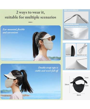 Ice Silk Vinyl Full Face Sunscreen Mask Ice Silk Vinyl Mask Anti-Uv Face Cooling Mask for Outdoor Cycling Sunscreen Hat 2E - Buy Online on GoSupps.com